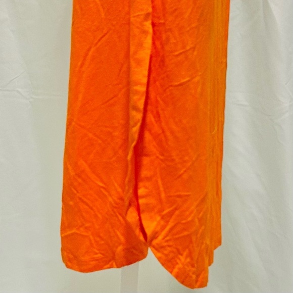 #054 Source Unknown Sz M - Elegant Orange Maxi Dress - NWOT - Online Retailer - Picture 6 of 8